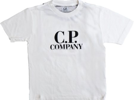 C.P. Company Gauze White T-Shirt Short Sleeve For Discount