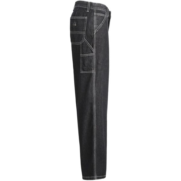 Jack & Jones Junior Black Denim Ialex Carpenter Jeans 056 For Cheap