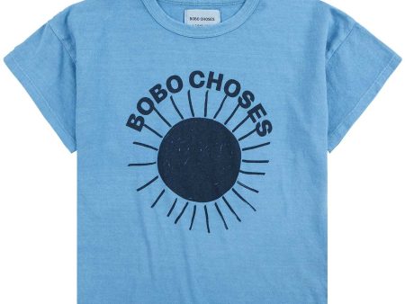 Bobo Choses Light Blue Sun Turquoise T-Shirt Sale