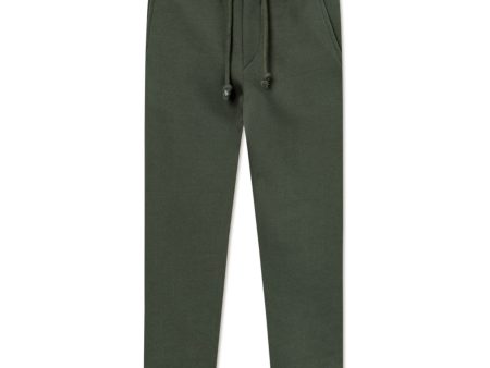 Les Deux Kids Forest Green Ivory Encore Boucle Sweatpants Kids Online Sale