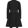 Calvin Klein Ck Black Locho Tape Punto Dress Online now