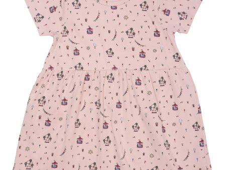 Copenhagen Colors Dusty Rose Tivoli Print Jersey Klänning W Print Supply