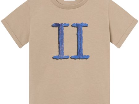 Les Deux Kids Desert Taupe Blueprint Hand Drawn Encore T-Shirt Kids Online Hot Sale