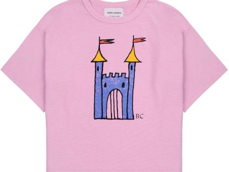 Bobo Choses Pink Faraway Castle Short Sleeve T-Shirt Sale