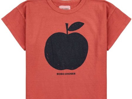 Bobo Choses Red Poma Red T-Shirt For Cheap