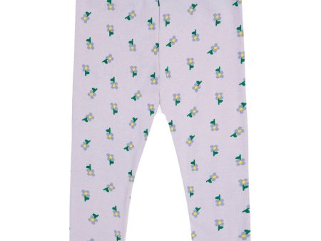 Bobo Choses Lavender Pansy Flower All Över Leggings Supply