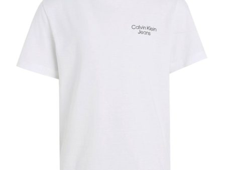 Calvin Klein Bright White Ckj Stack Locho T-Shirt Cheap