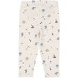 Copenhagen Colors Cream Fishing Print Jersey Leggings W Print Online Sale