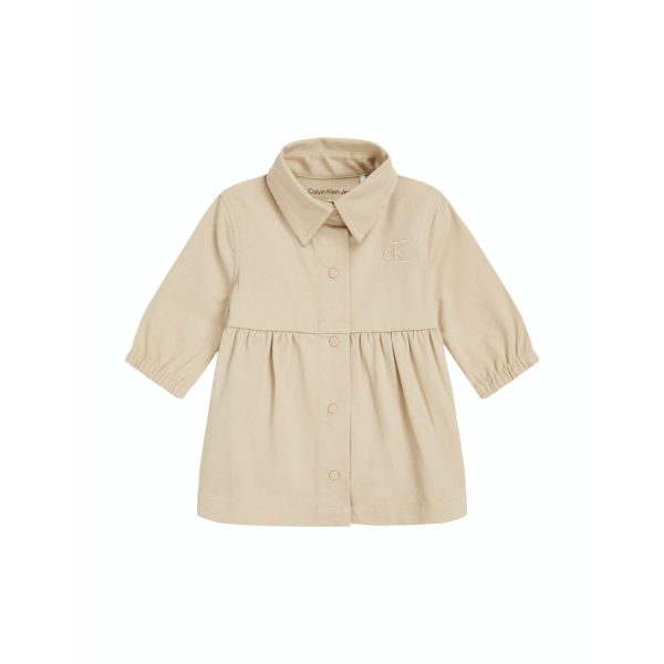 Calvin Klein Pale Khaki Utility Woven Shirt Dress Sale