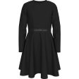 Calvin Klein Ck Black Locho Tape Punto Dress Online now